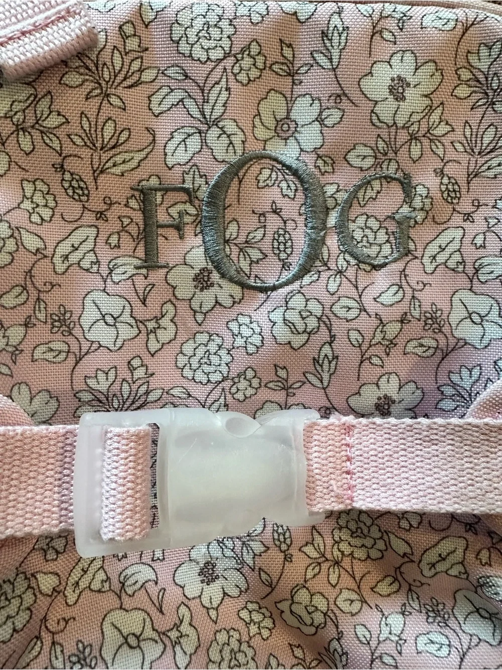Pottery Barn Kids Pink Floral Monogram Backpack